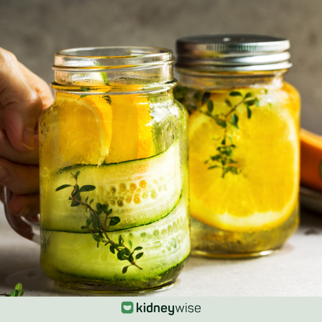 Fruit infused waters are suitable for people with kidney disease.