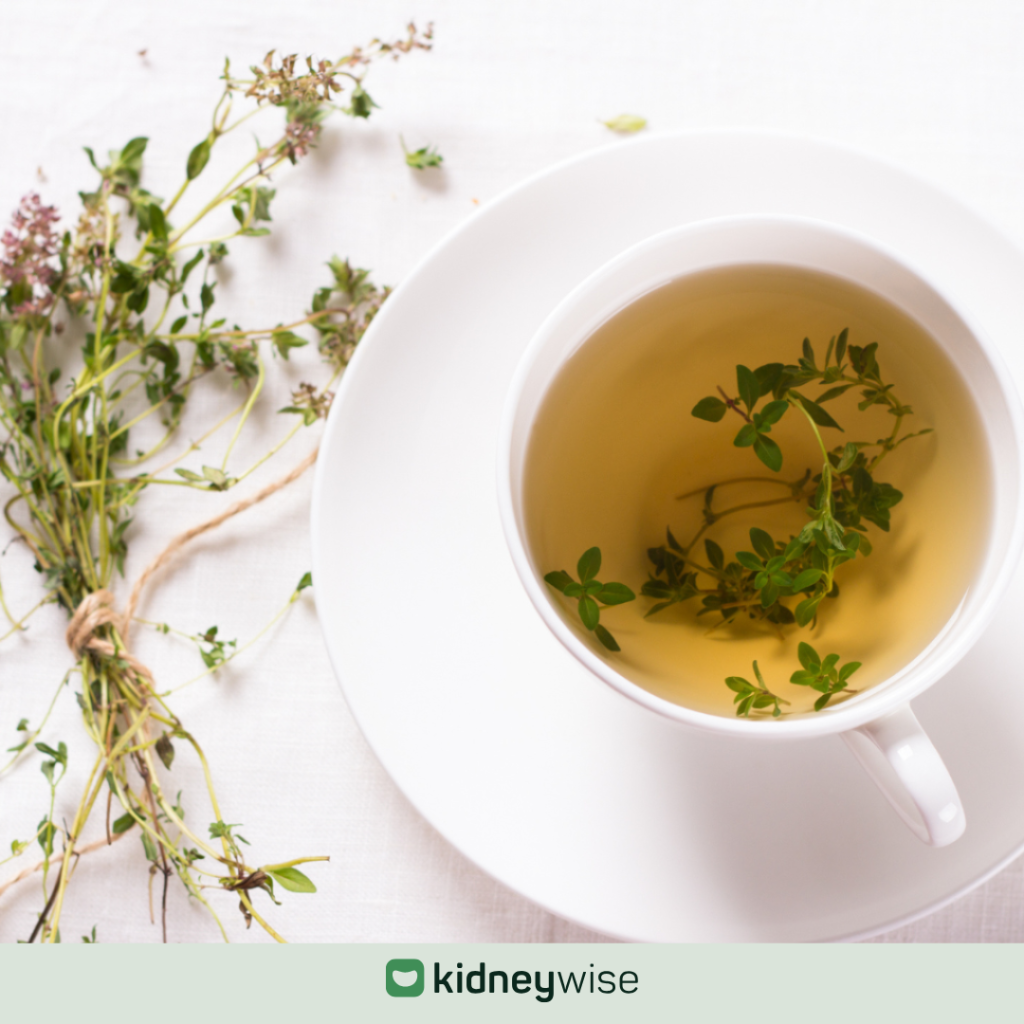Herbal tea is a good kidney-friendly drink.